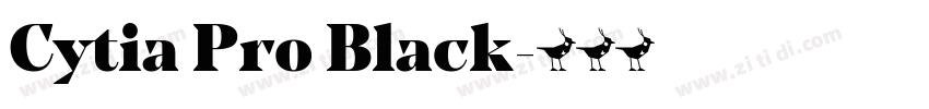 Cytia Pro Black字体转换